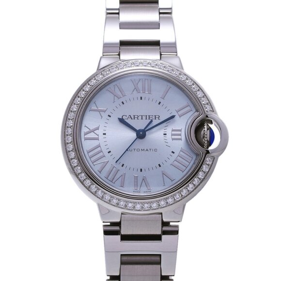 CARTIER Ballon Blue 1.3" Bezel Diamond W4BB0028 blue Boys Watches Mechanical... - Picture 1 of 7